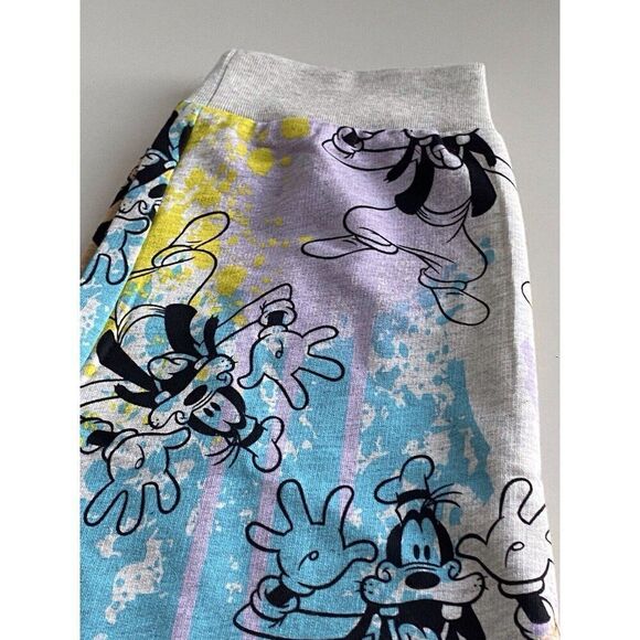 Disney Parks Men's Sz L Splatter Goofy Jogger Lounge Pants Elastic Drawstring - Picture 14 of 16